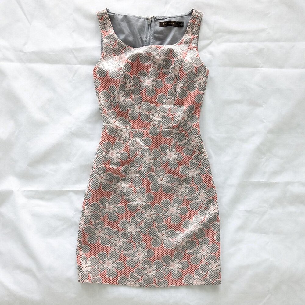 The Limited Coral and Grey Sheath Dress (0)